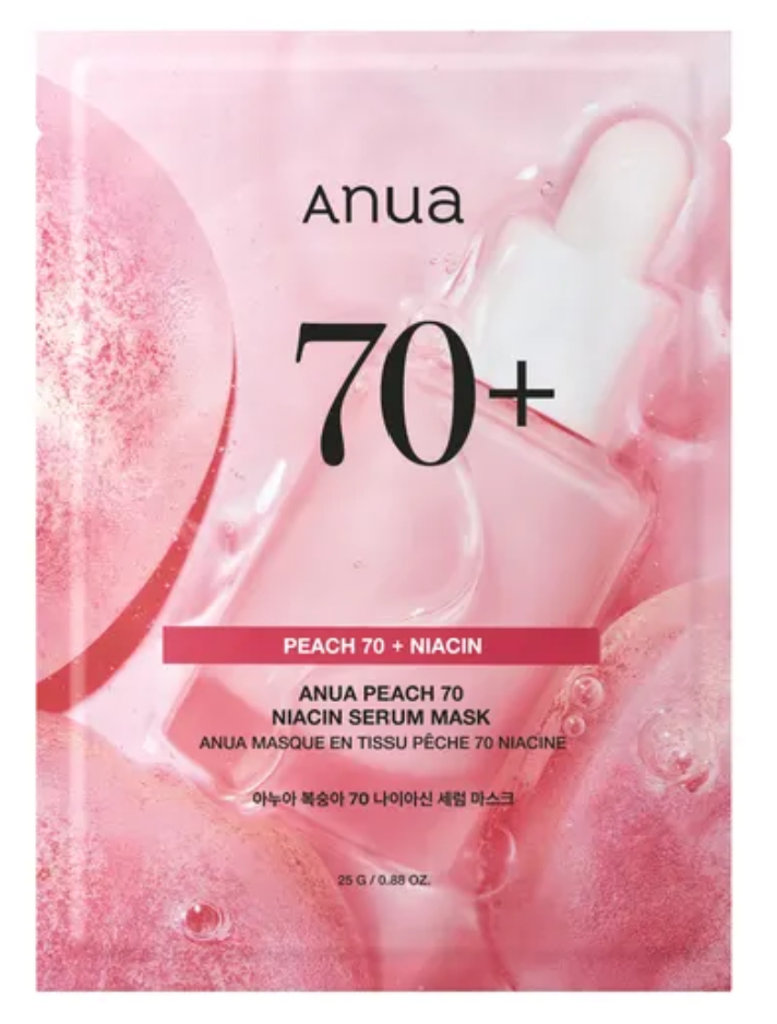Glow-Up Instantly: Anua Peach 70 Niacin Serum Mask (5 Packs)